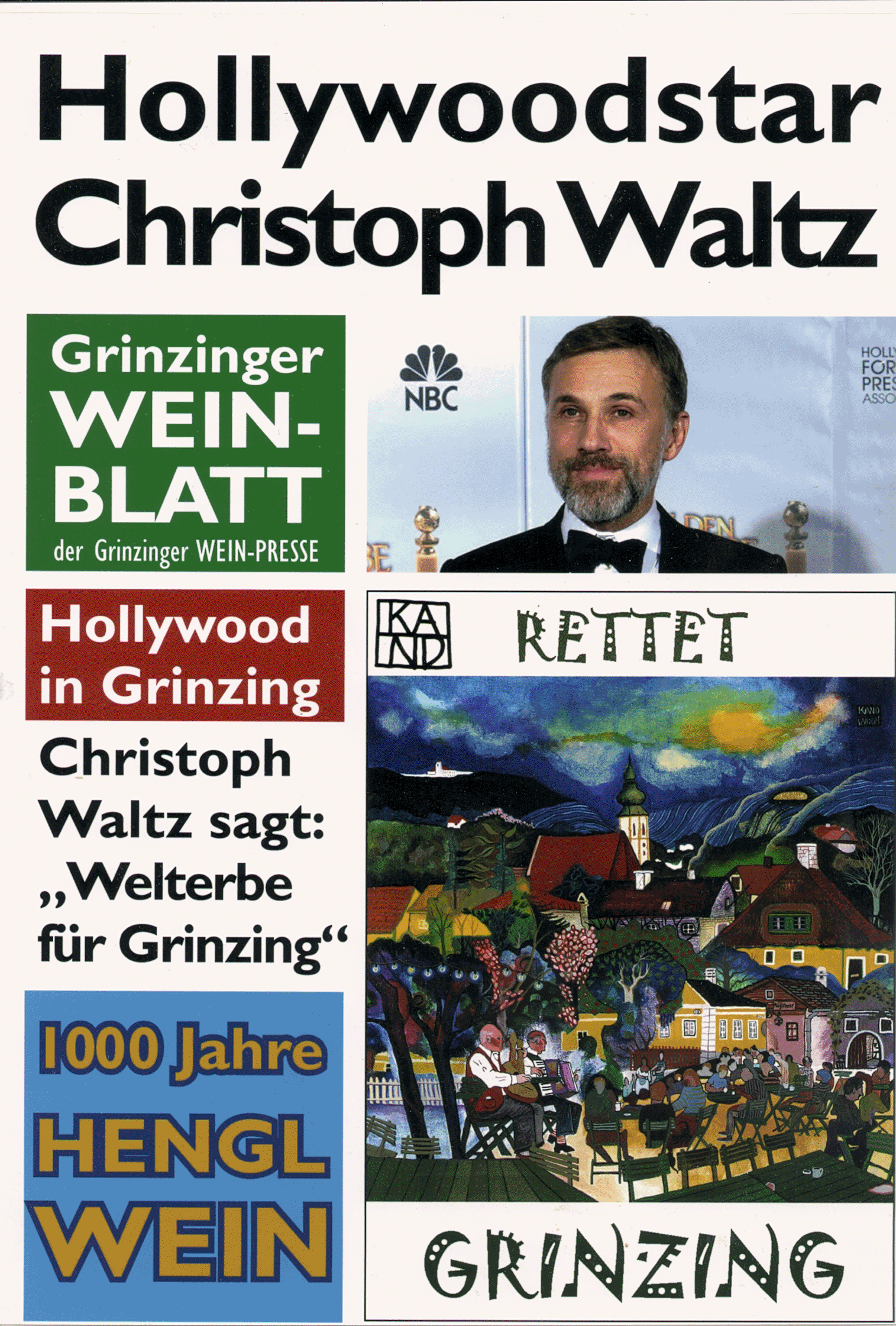 Hollywoodstar Christoph Waltz | Weltkulturerbe Grinzing